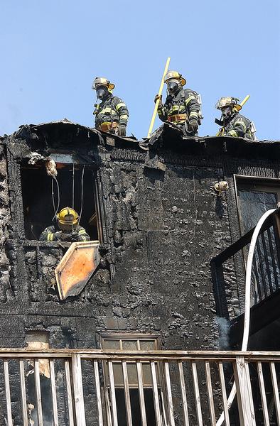 Members of the WHFD operating at a structure fire on Sherwood Drive in Dunn's Corners-May 2008.