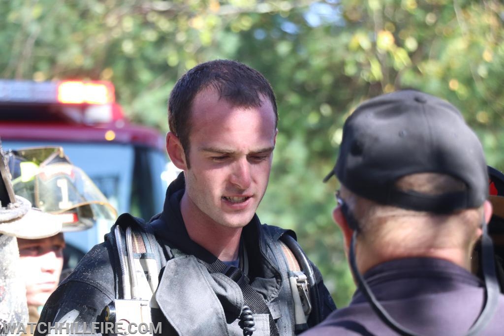 Lt. Chris Koretski operating at Ocean Rise Drive building fire in November of 2019.