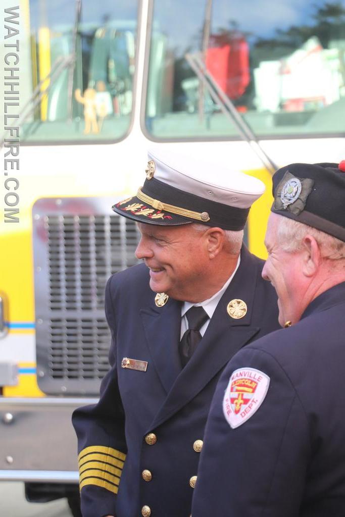 Hopkins Hill Fire Chief Frank Brown and Manville Fire Chief Bob Bradley