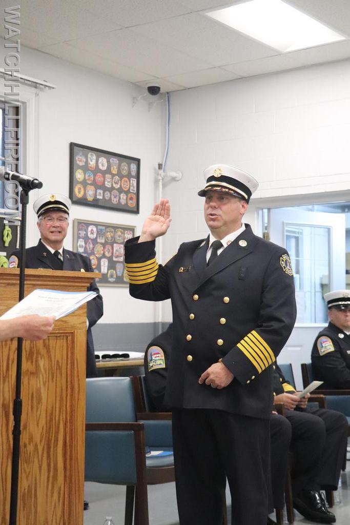 Chief Reall takes his oath of office