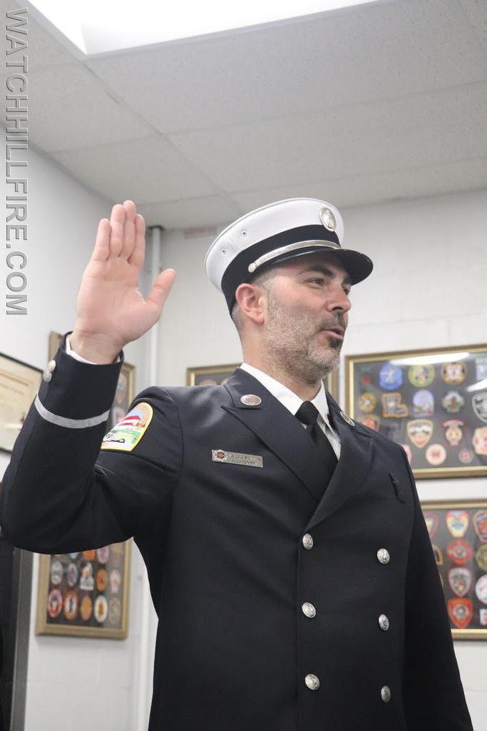 Lieutenant James Nicholas takes the oath of office