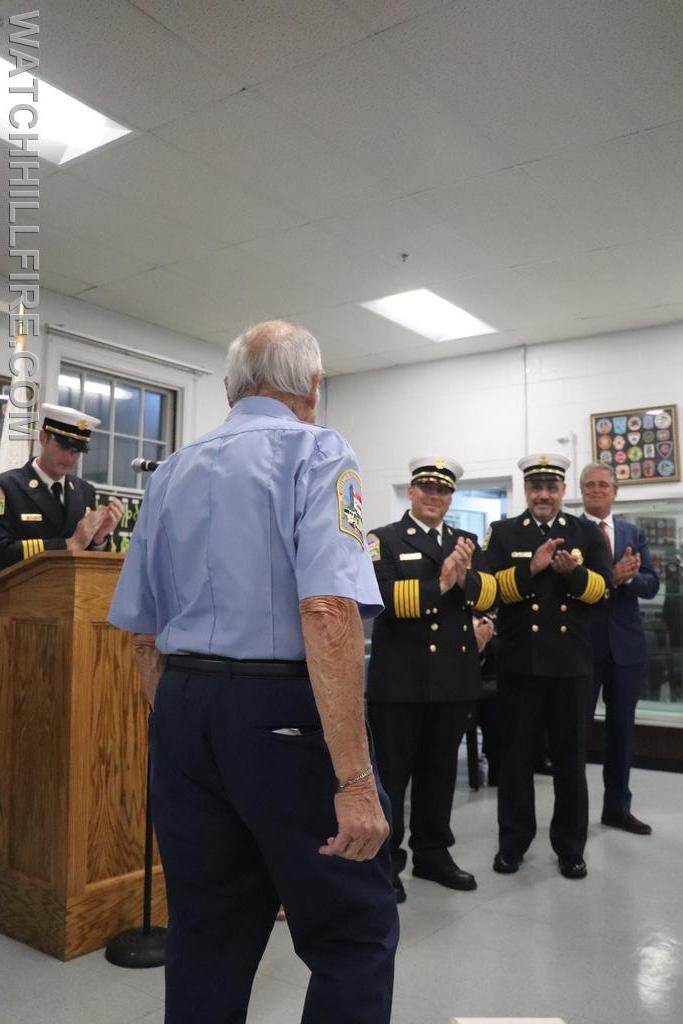 Honored Member Charles Holdredge gets his 60 years of service pin