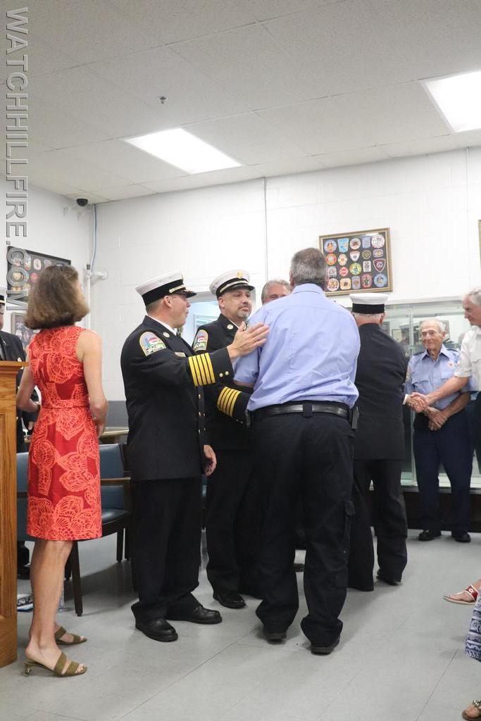 Officer Capizzano gets his 15 years of service pin