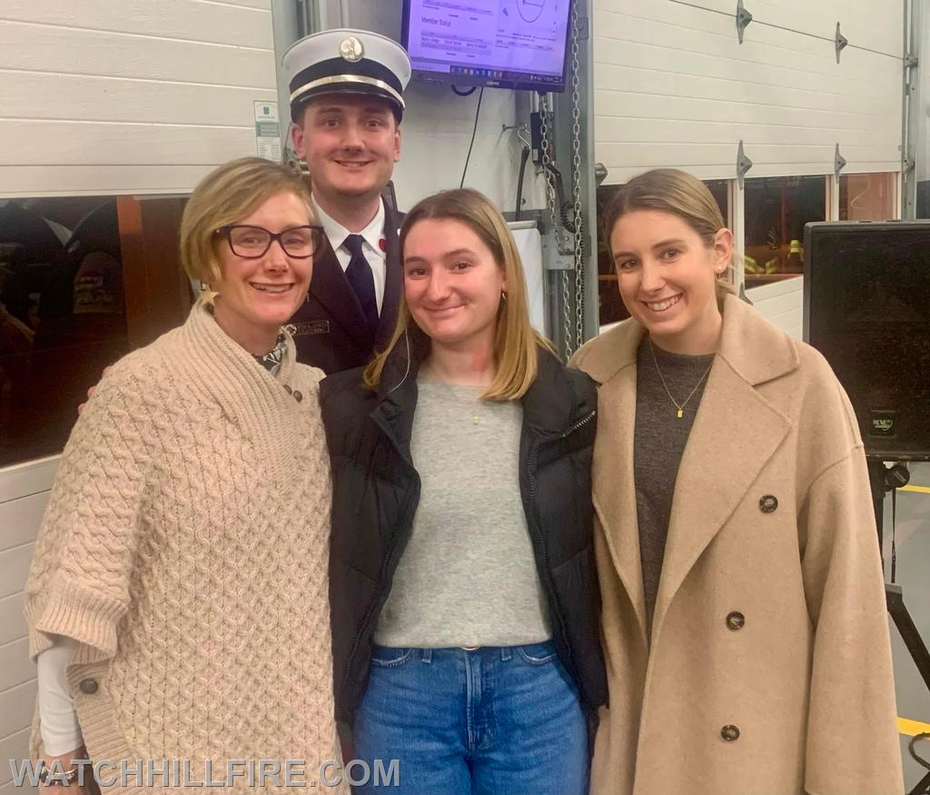 Lieutenant Harold with his Mom, Deb and his Sisters Emma and Shelby