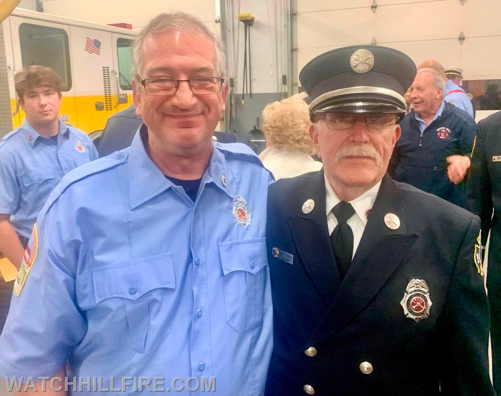 Fire Police Officer Brian Capizzano and Fire Police Sergeant Bob Perkins 